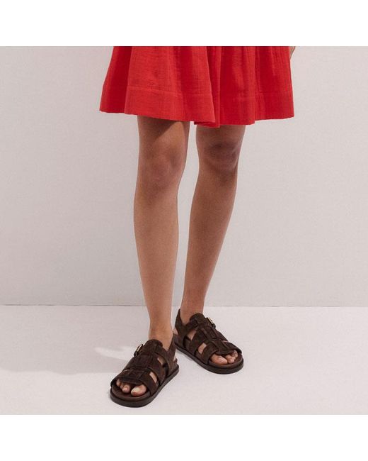 ME+EM Embroidered Cheesecloth Short Dress