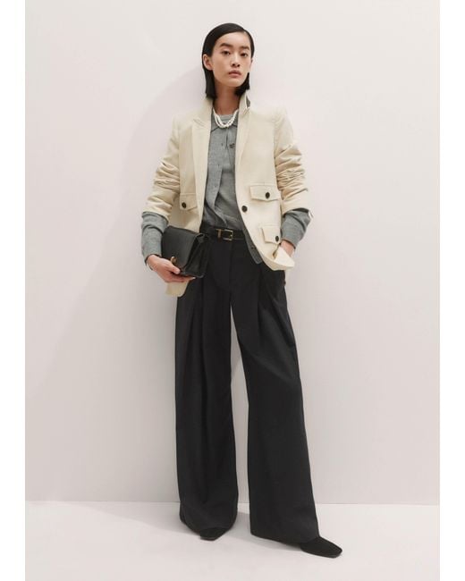 ME+EM Natural Luxe Cord Sharp Shoulder Blazer