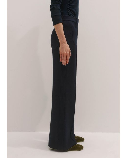 ME+EM Black Textured Patch Pocket Subtle Flare Trouser