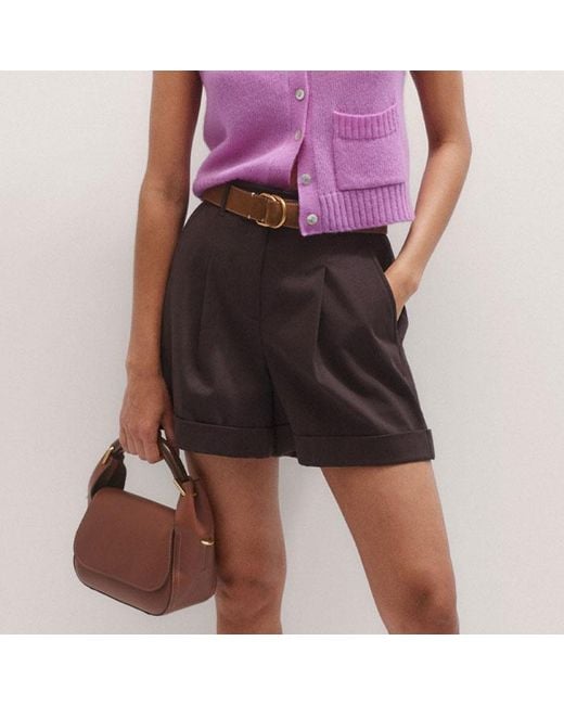 ME+EM Purple Lofty Button-Front Vest