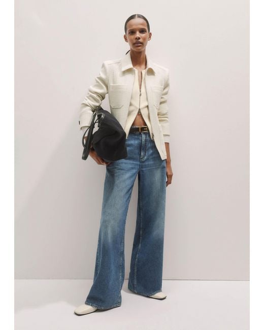 ME+EM Natural The Zip Front Contoured Layering Jacket
