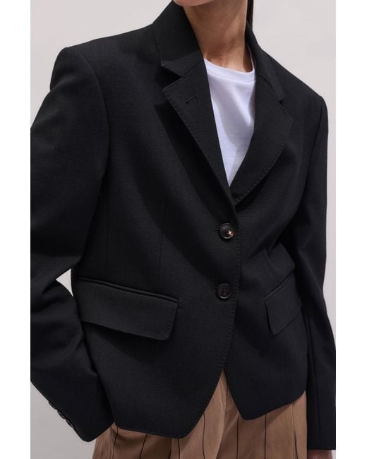 ME+EM Blue Intelligently Oversized Short Blazer