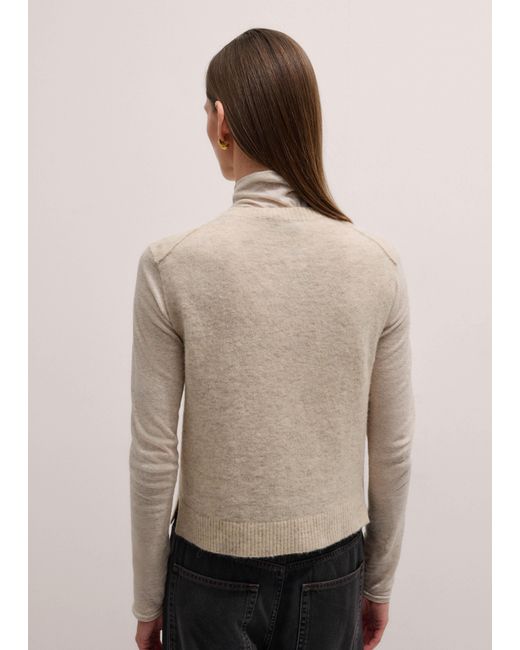 ME+EM Natural Crew Neck Straight Knit Vest Oatmeal Mélange