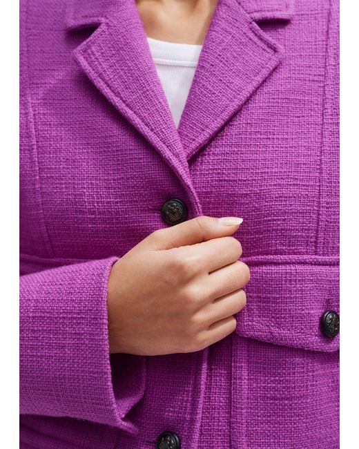 ME+EM Purple Textured Short Jacket