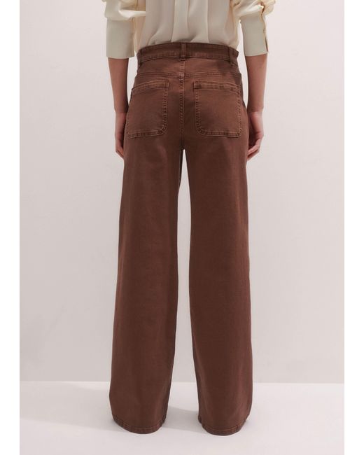 ME+EM Brown Patch Front Subtle Flare Jean