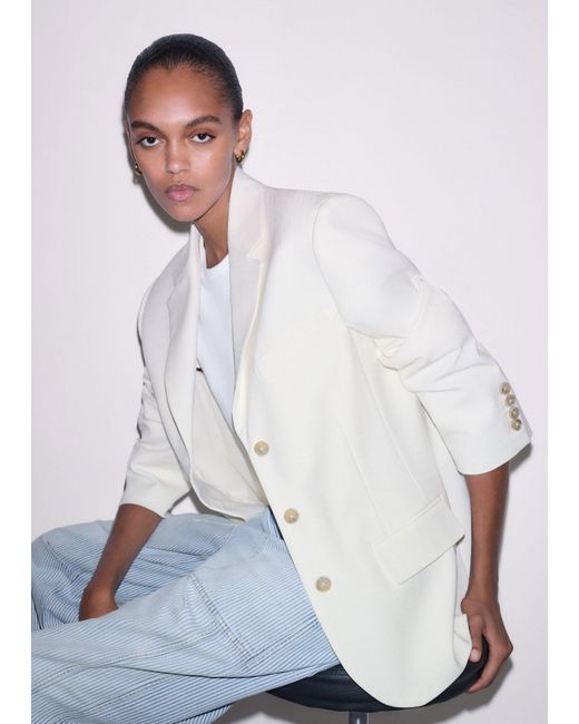ME+EM White Intelligently Oversized Blazer