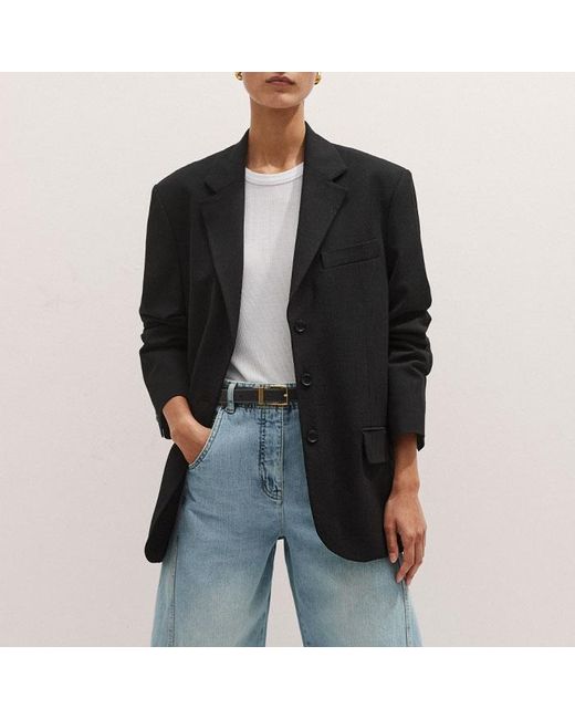 ME+EM Blue Relaxed Engineered-Leg Jean