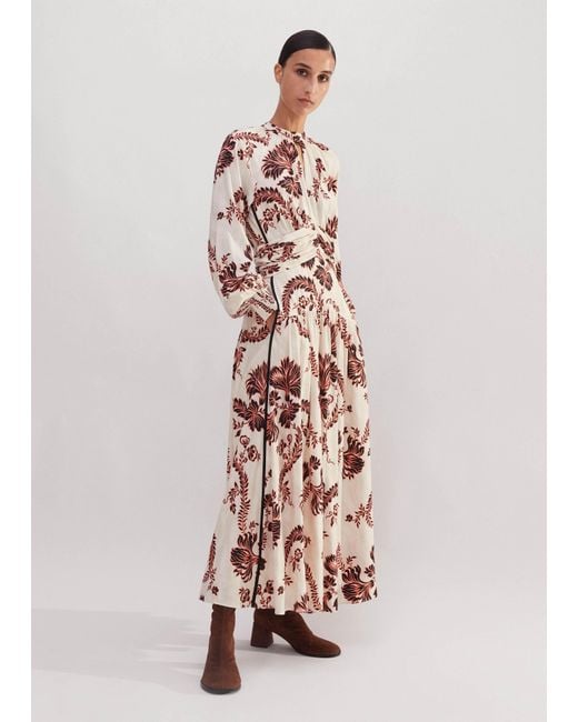 ME+EM White Midnight Floral Print Maxi Dress