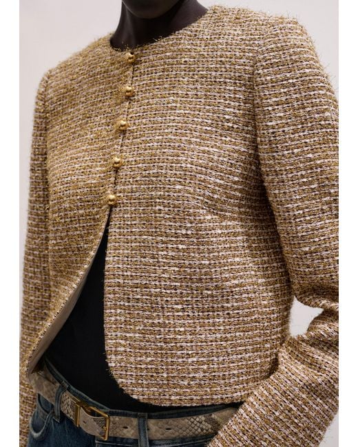 ME+EM Blue Event Ready Crop Jacket