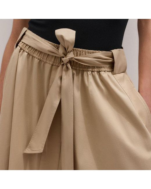 ME+EM Multicolor Cotton A Line Maxi Skirt + Belt