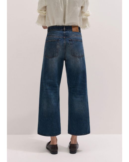 ME+EM Blue Straight Crop Jean
