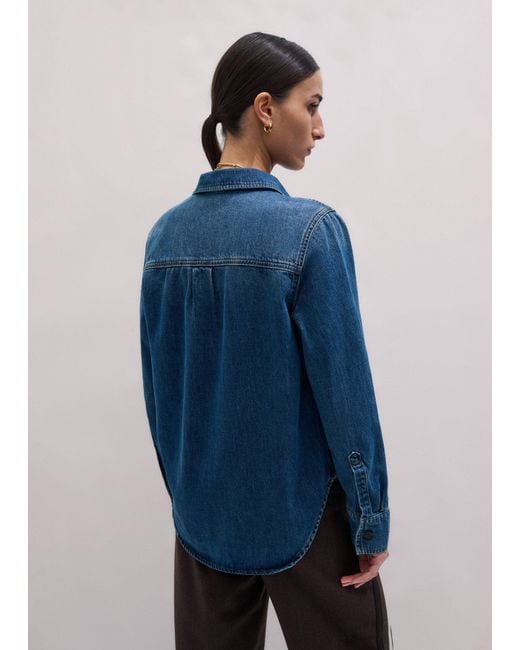 ME+EM Blue The Authentic Denim Forever Shirt Authentic Vintage Wash