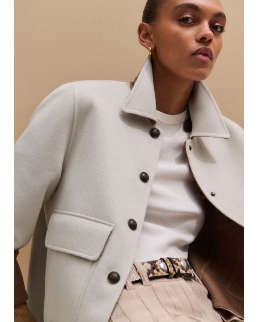 ME+EM Natural Double Face Swing Jacket