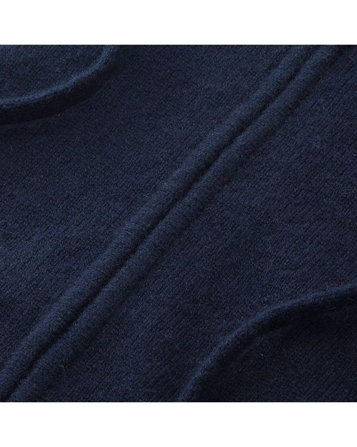 ME+EM Blue Cashmere Relaxed Fit Box Zip Hoody