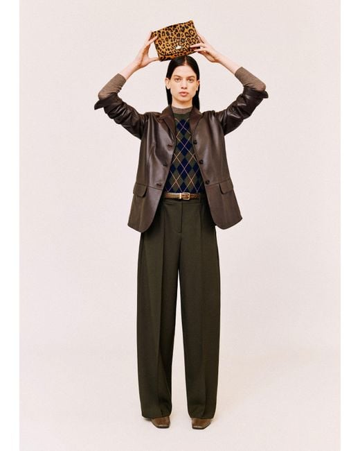 ME+EM Multicolor Pintuck Taper Trouser