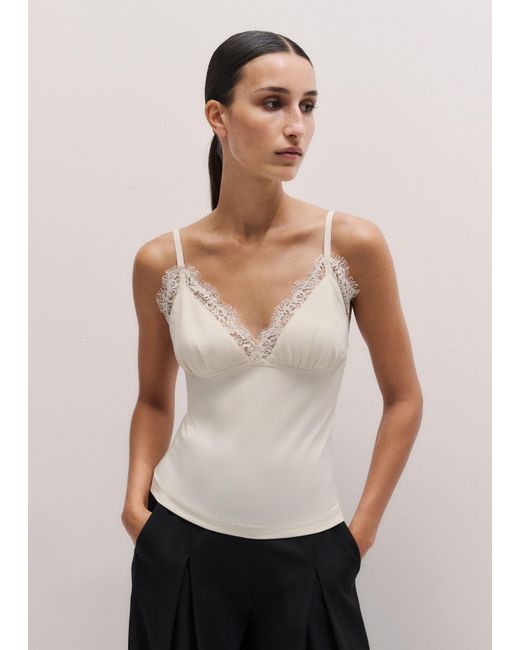 ME+EM Black Lace Trim Cami