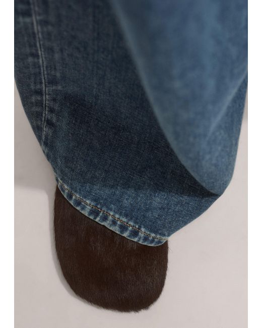 ME+EM Brown Asymmetric Slipper