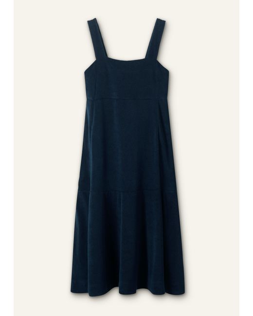 ME+EM Blue Towelling Sleeveless Midi Dress