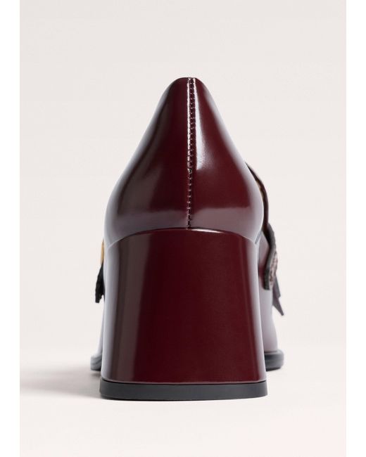 ME+EM Purple Fringe Block Heel Loafer