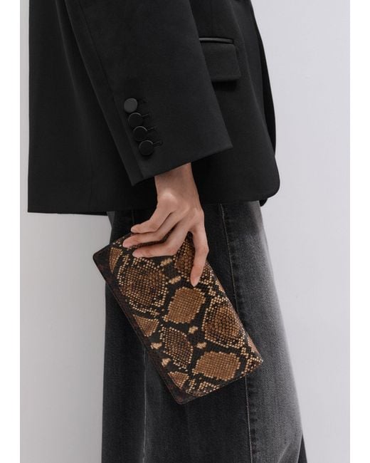 ME+EM Multicolor Snake Embossed Small Clutch+Crossbody Bag