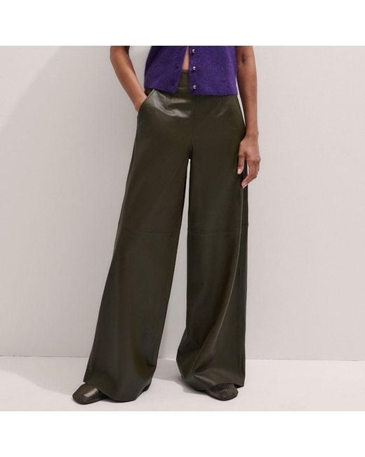 ME+EM Purple Brushed Cashmere Button Through Straight Knit Tee