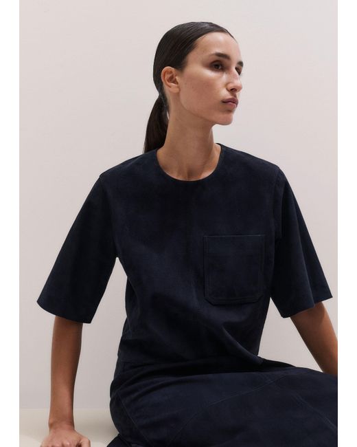 ME+EM Blue Luxe Boxy T-Shirt