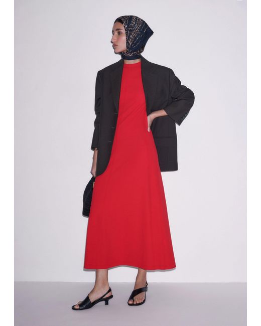 ME+EM Red Raglan Sleeve Maxi Dress