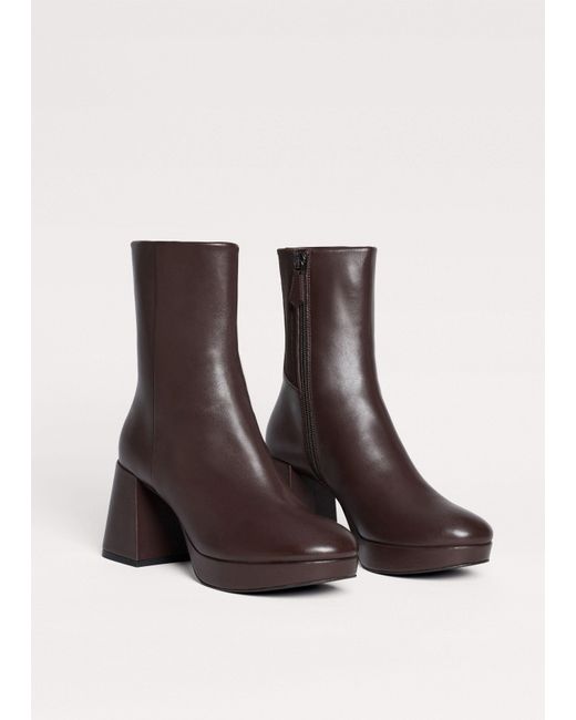 ME+EM Brown Platform Ankle Boot