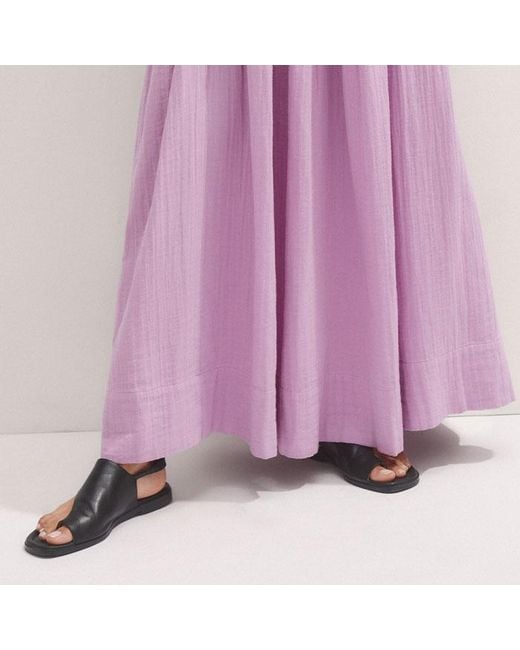 ME+EM Pink Cheesecloth Frill Full-Length Dress Sherbet