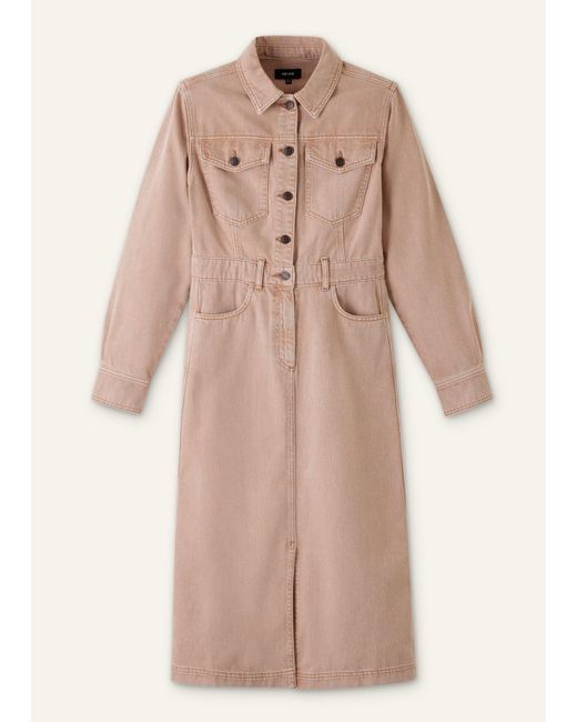 ME+EM Natural Shirt Midi Dress