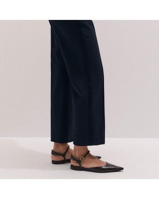 ME+EM Blue Slim Crop Forever Trouser