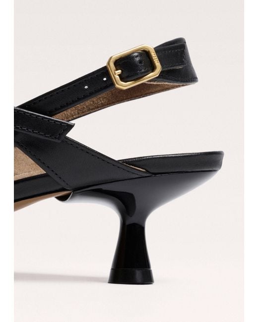 ME+EM White Pointy Multi Strap Kitten Heel