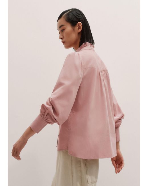 ME+EM Pink Super Soft Micro Cord Blouse