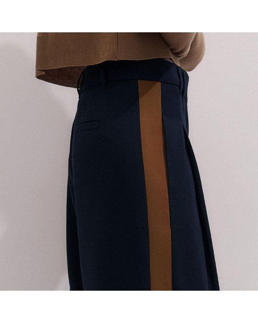 ME+EM Blue Contrast Side Panel Wide Leg