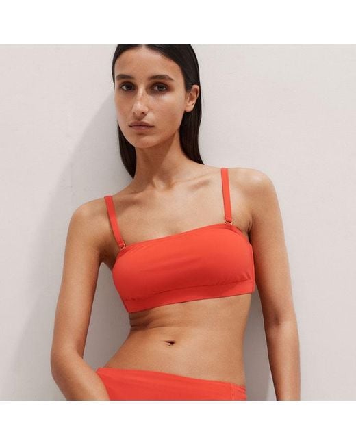 ME+EM Red Adjustable-Rise Bikini Bottom
