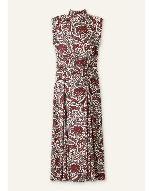 ME+EM Multicolor Rising Wildflowers Print Fit And Flare Maxi Dress Cinnamon Multi