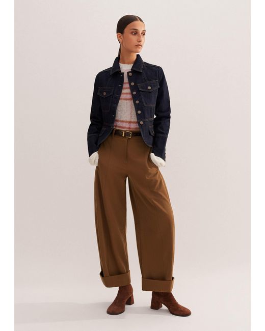 ME+EM Multicolor Exaggerated Barrel-Leg Pant