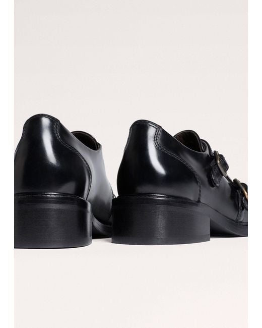 ME+EM Black Double Buckle Shoe