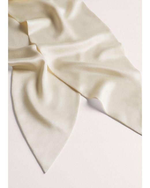 ME+EM Natural Silk Satin Evening Scarf