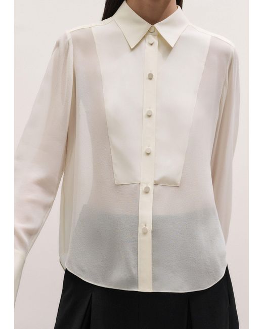 ME+EM Natural Evening Sheer Silk Blouse