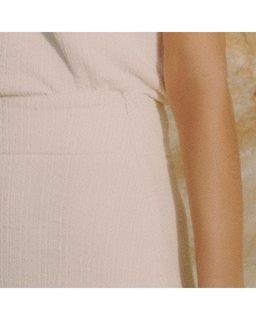 ME+EM Natural Textured High-waisted Maxi Skirt