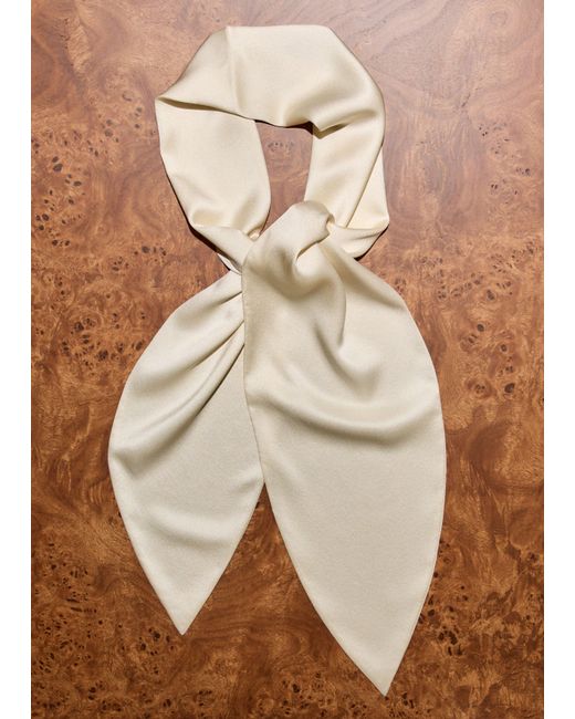 ME+EM Natural Silk Satin Evening Scarf