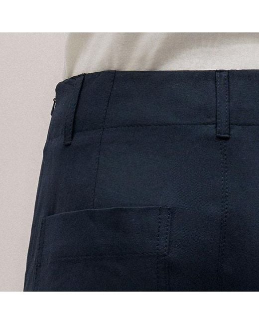 ME+EM Blue Straight Crop Trouser