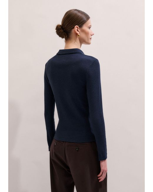 ME+EM Blue Ultimate Rib Shirt