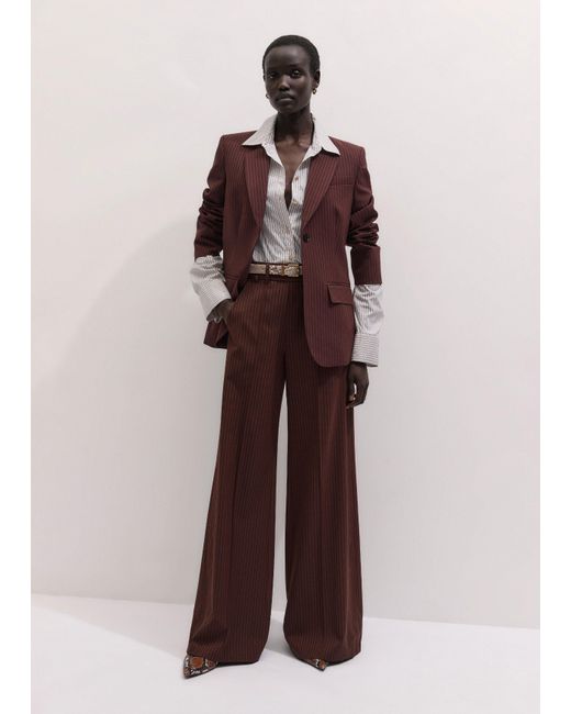ME+EM Multicolor Pinstripe Wide Leg Trouser