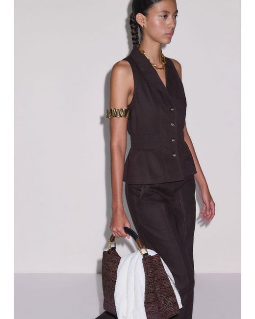 ME+EM Brown Soft Sculpt Vest