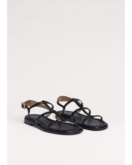 ME+EM Black Caged Flat Sandal