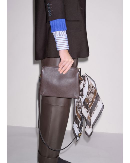 ME+EM Gray Double Pouch Crossbody