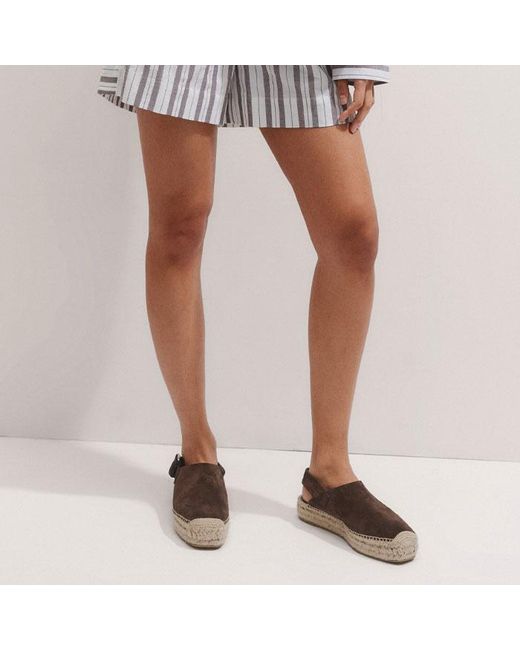 ME+EM Brown Cotton Summer Stripe Shirt Bralette