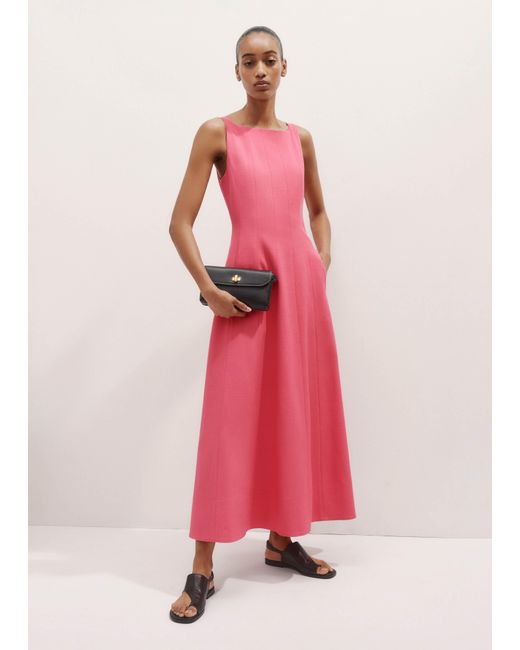 ME+EM Blue Contour Seamed Maxi Dress